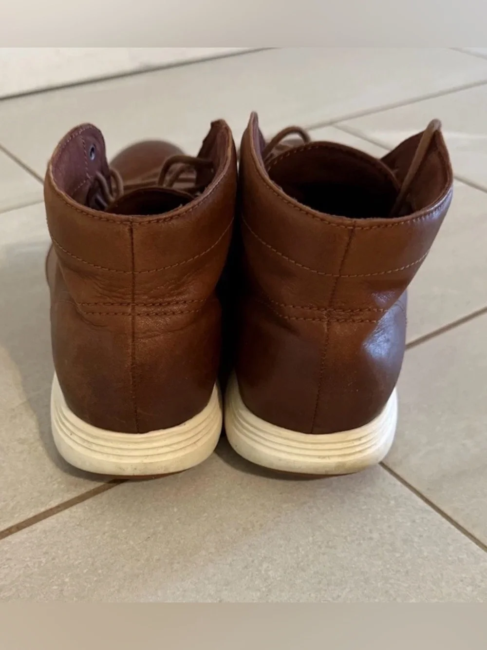 Cole Haan Men’s Leather Chukka Boots Brown Size 10M Casual Lace Up